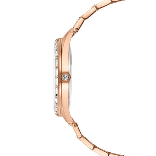 Matrix date watch, Swiss Made, Metal bracelet, Rose gold tone, Rose gold-tone finish