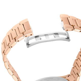 Matrix date watch, Swiss Made, Metal bracelet, Rose gold tone, Rose gold-tone finish