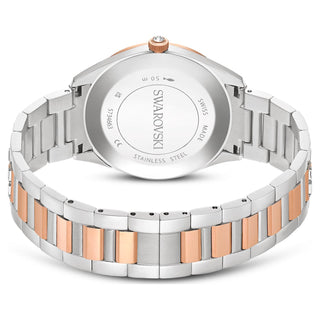Matrix date watch, Swiss Made, Metal bracelet, Rose gold tone, Mixed metal finish