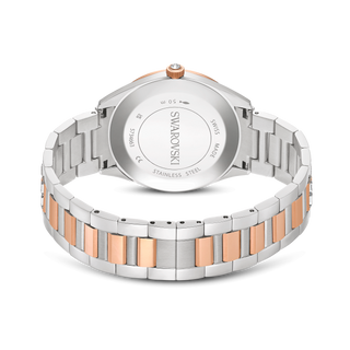 Matrix date watch, Swiss Made, Metal bracelet, Rose gold tone, Mixed metal finish