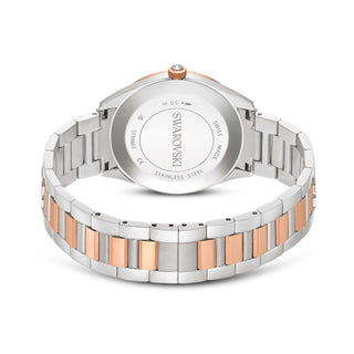 Matrix date watch, Swiss Made, Metal bracelet, Rose gold tone, Mixed metal finish