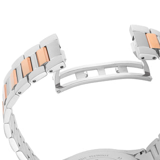 Matrix date watch, Swiss Made, Metal bracelet, Rose gold tone, Mixed metal finish