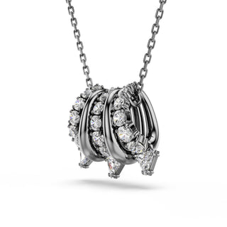 Sublima pendant White, Ruthenium plated