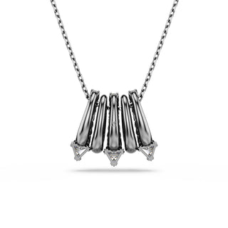 Sublima pendant White, Ruthenium plated