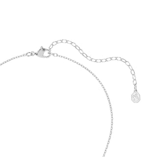 Symbolica pendant, Crystal pearl, Round cut, Pavé, Horse shoe, White, Rhodium plated