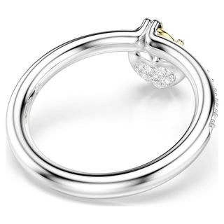Idyllia motif ring, Mixed cuts, Heart, Pink, Mixed metal finish