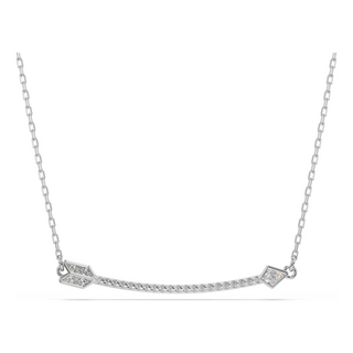 Idyllia pendant, Mixed cuts, Arrow, White, Rhodium plated