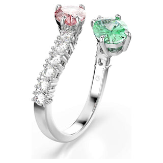 Ariana Grande x Swarovski open ring, Mixed cuts, Multicolored, Rhodium plated