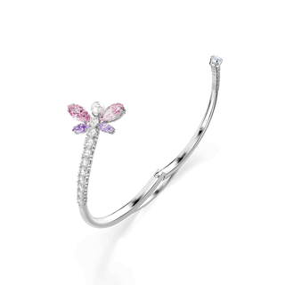 Ariana Grande x Swarovski bangle, Mixed cuts, Dragonfly, Multicolored, Rhodium plated
