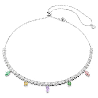 Ariana Grande x Swarovski necklace, Mixed cuts, Multicolored, Rhodium plated