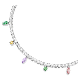 Ariana Grande x Swarovski necklace, Mixed cuts, Multicolored, Rhodium plated
