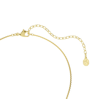 Hyperbola pendant, Round cut, White, Gold-tone plated