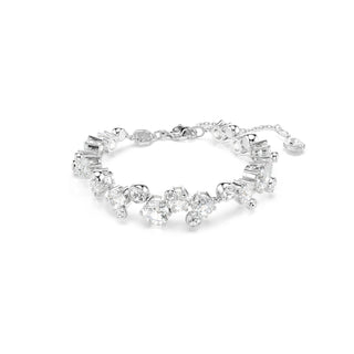 Constella set, Mixed cuts, White, Rhodium plated