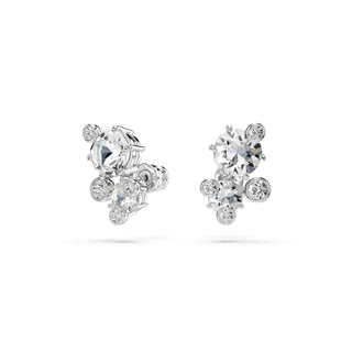 Constella set, Mixed cuts, White, Rhodium plated