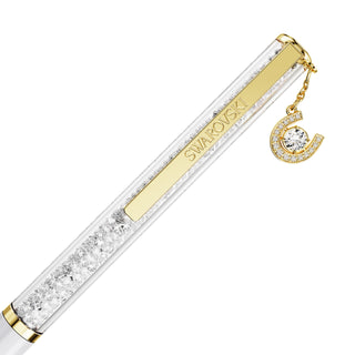 Crystalline ballpoint pen
Horse shoe, White, White lacquered, Gold-tone plated