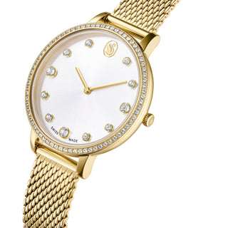 Clarica watch, Swiss Made, Metal bracelet, Gold tone, Gold-tone finish