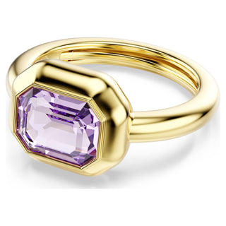 Gema motif ring, Set (3), Multicolored, 18K gold finish