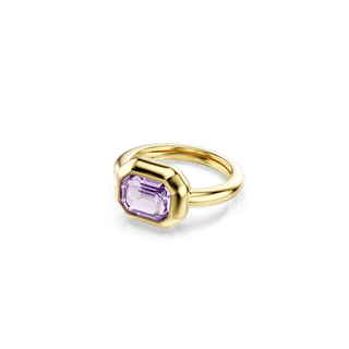Gema motif ring, Set (3), Multicolored, 18K gold finish