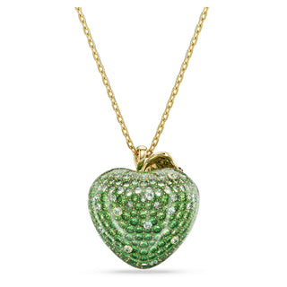 Idyllia pendant, Mixed cuts, Apple, Green, 18K gold finish