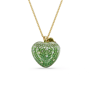 Idyllia pendant, Mixed cuts, Apple, Green, 18K gold finish