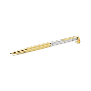 Crystalline ballpoint pen, Winnie the Pooh, Yellow lacquered, Gold-tone plated