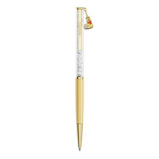 Crystalline ballpoint pen, Winnie the Pooh, Yellow lacquered, Gold-tone plated