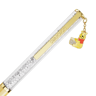 Crystalline ballpoint pen, Winnie the Pooh, Yellow lacquered, Gold-tone plated