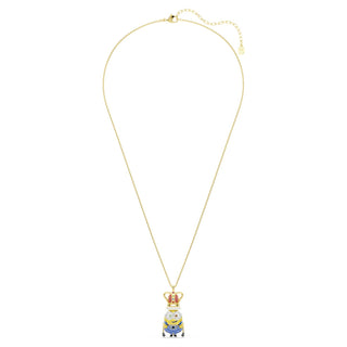 Minions King Bob pendant, Pavé, Multicolored, 18K gold finish