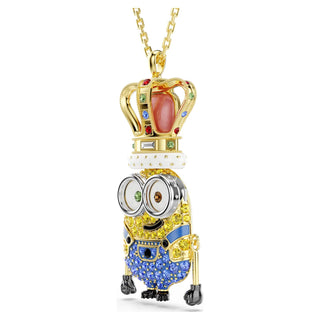 Minions King Bob pendant, Pavé, Multicolored, 18K gold finish