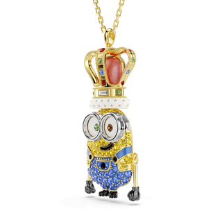 Minions King Bob pendant, Pavé, Multicolored, 18K gold finish