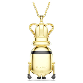 Minions King Bob pendant, Pavé, Multicolored, 18K gold finish