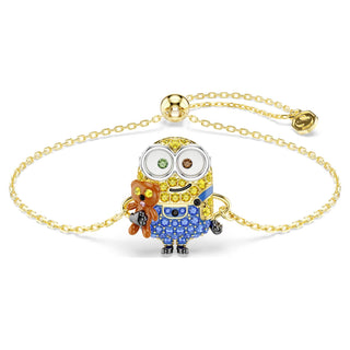 Minions Bob bracelet, Pavé, Multicolored, 18K gold finish