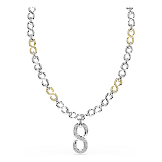 Dextera strandage, Round cut, White, Mixed metal finish