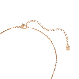 Constella pendant, Round cut, Dancing stone, Pink, Rose gold-tone plated