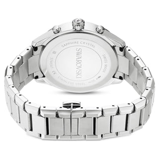Dextera tachymetre watch, Swiss Made, Metal bracelet, Silver tone, Stainless steel