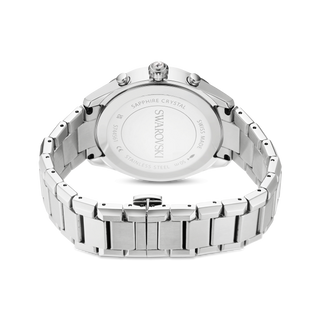 Dextera tachymetre watch, Swiss Made, Metal bracelet, Silver tone, Stainless steel