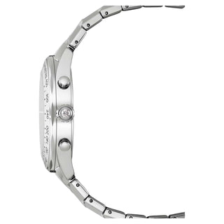 Dextera tachymetre watch, Swiss Made, Metal bracelet, Silver tone, Stainless steel