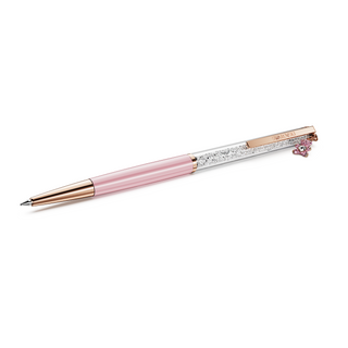 Crystalline ballpoint pen, Teddy, Pink, Pink lacquered, Rose gold-tone plated