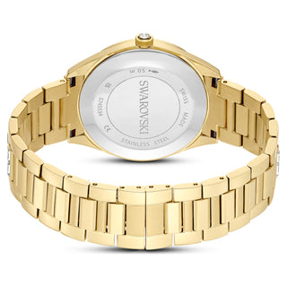 Matrix date watch, Swiss Made, Metal bracelet, Gold tone, Gold-tone finish