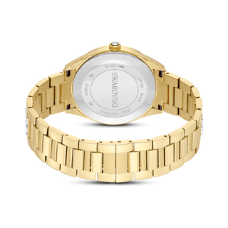 Matrix date watch, Swiss Made, Metal bracelet, Gold tone, Gold-tone finish