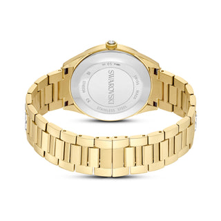 Matrix date watch, Swiss Made, Metal bracelet, Gold tone, Gold-tone finish