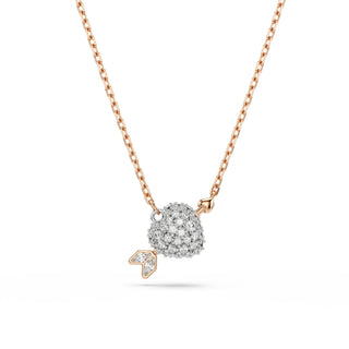 Idyllia set, Mixed cuts, Heart with arrow, White, Rose gold-tone plated