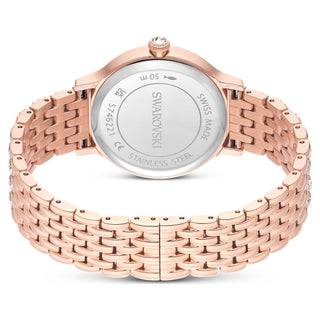 Imber watch, Swiss Made, Metal bracelet, Green, Rose gold-tone finish