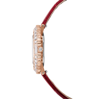 Matrix octagon watch, Leather strap, Rose gold tone, Rose gold-tone finish