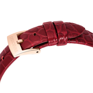 Matrix octagon watch, Leather strap, Rose gold tone, Rose gold-tone finish