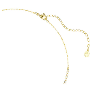 Mesmera necklace, Mixed cuts, White, 18K gold finish