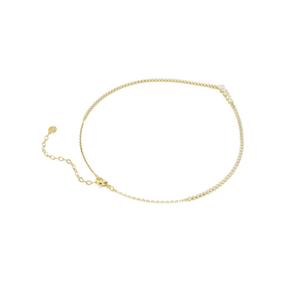Mesmera necklace, Mixed cuts, White, 18K gold finish