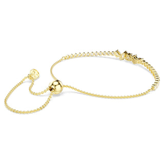 Mesmera bracelet, Mixed cuts, White, 18K gold finish
