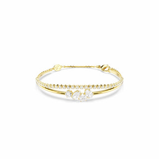 Mesmera bracelet, Mixed cuts, White, 18K gold finish