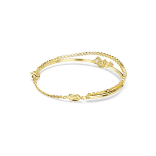 Mesmera bracelet, Mixed cuts, White, 18K gold finish